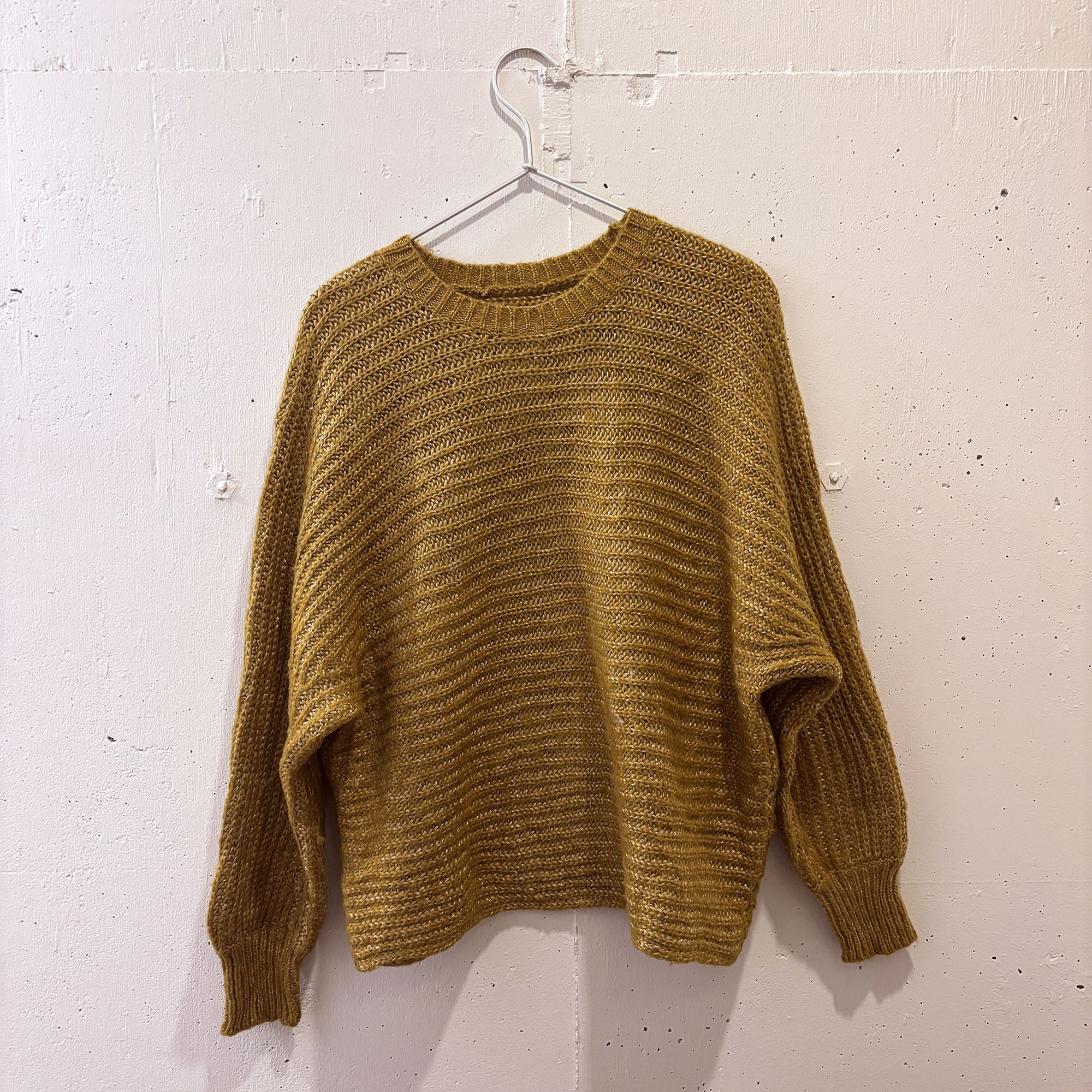 ローゲージニット キャメル