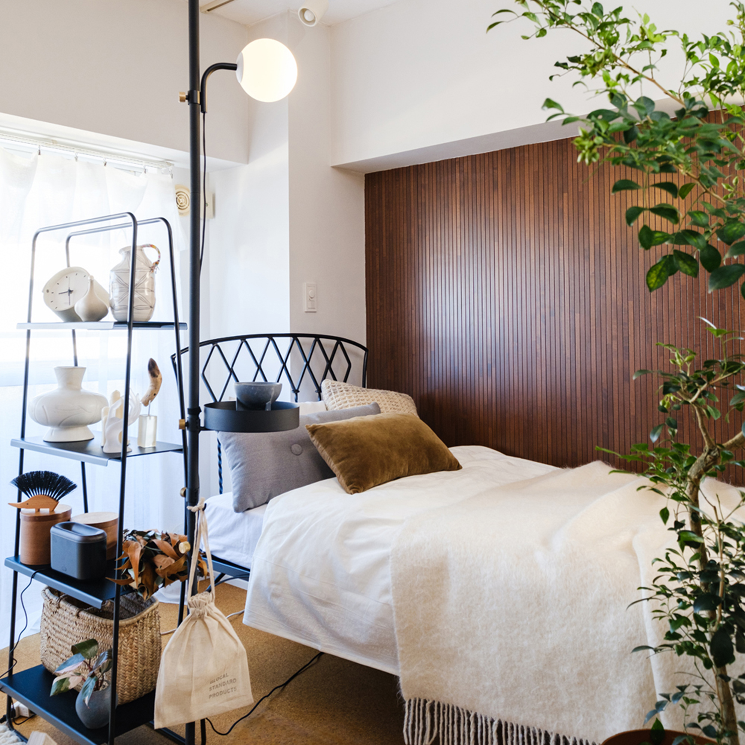 DRAW A LINE Ball Lamp Tray SET ブラック