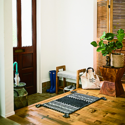 シェニールラグ ネイビー