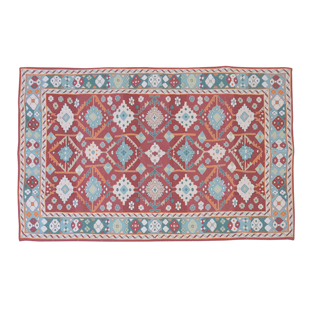 ラグ アンティーク調 レッド