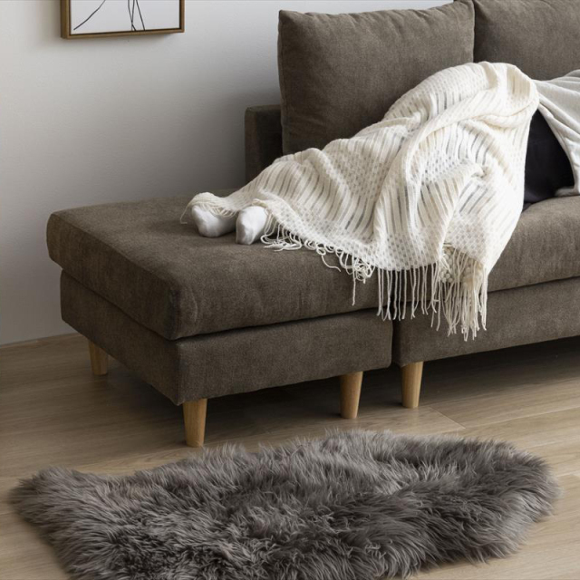 2点セット】Mellow オットマン付き2人掛けカウチソファ