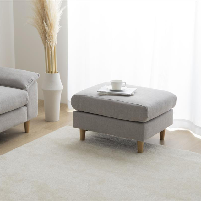 2点セット】Mellow オットマン付き2人掛けカウチソファ