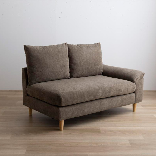 2点セット】Mellow オットマン付き2人掛けカウチソファ