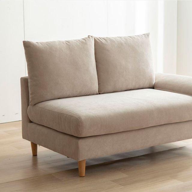 2点セット】Mellow オットマン付き2人掛けカウチソファ