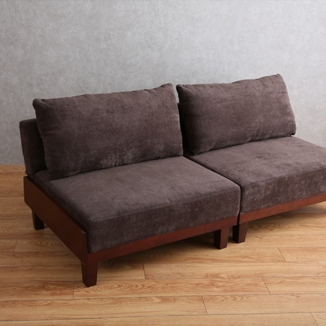 【Estela】リクライニングソファベッド  ブラウン 北欧スタイル リクライニングソファベッド Estela【エステラ