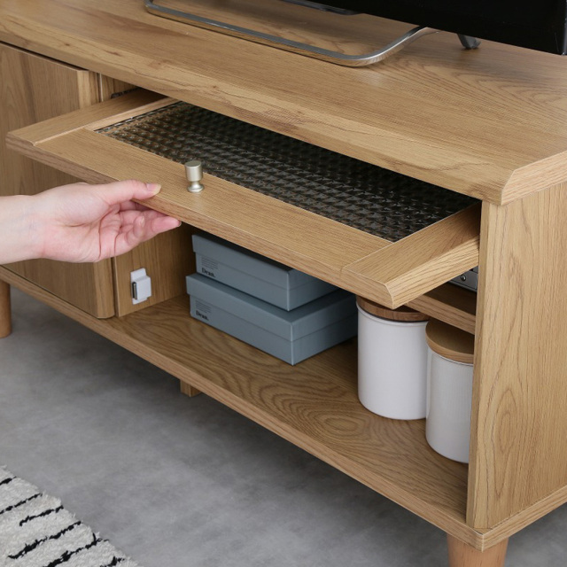 Arlo】ガラス扉付きテレビ台 幅90cm