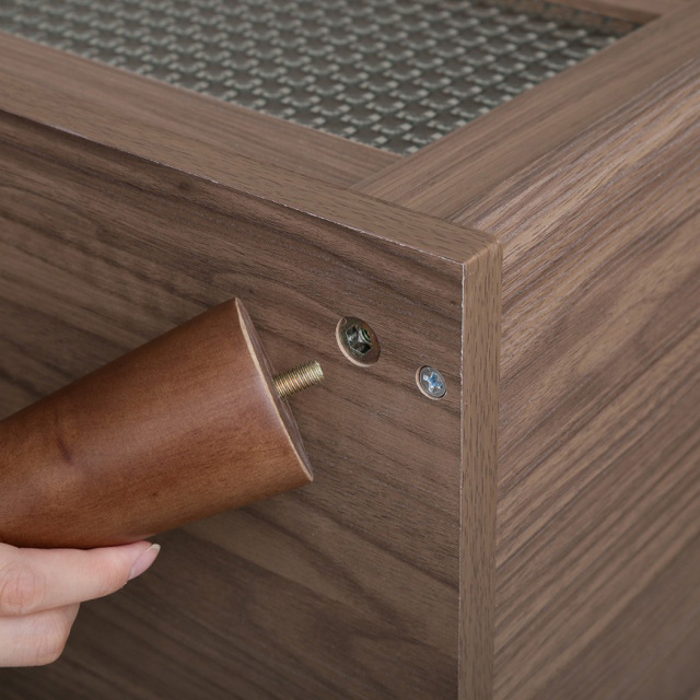 Arlo】ガラス扉付きテレビ台 幅90cm