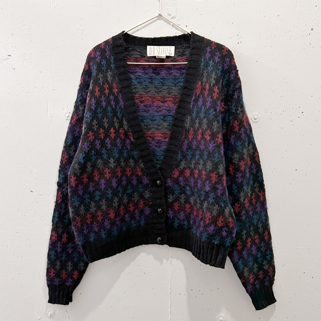 モヘア ニット ジオメトリック柄