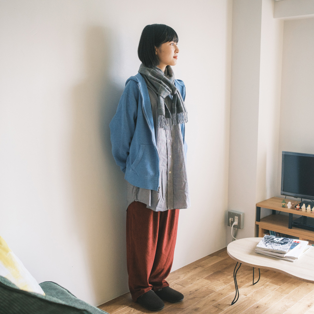 コーデュロイパンツ ワインレッド