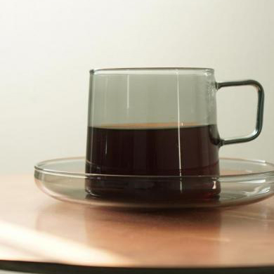 スコン グラスマグ スクエア グレー