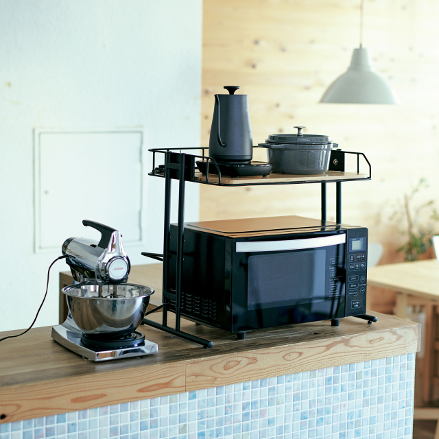 BY CAGE MICROWAVE RACK