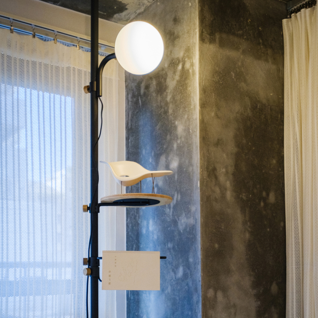 DRAW A LINE Ball Lamp&Book Stand SET ブラック