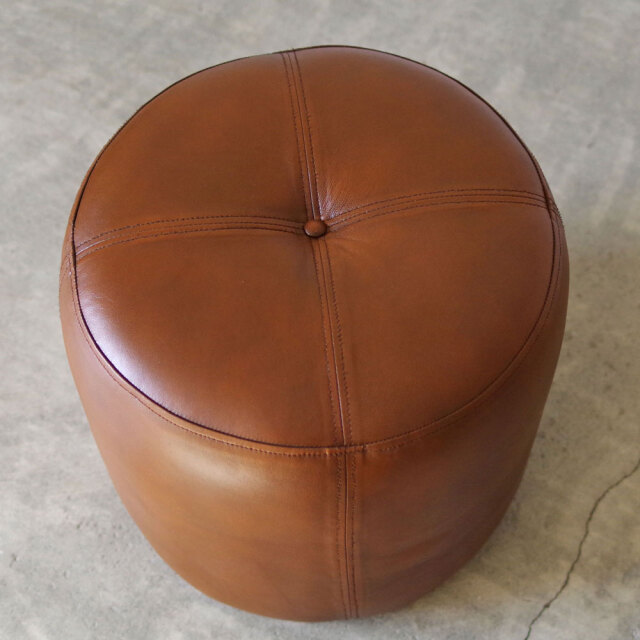 CY LEATHER STOOL