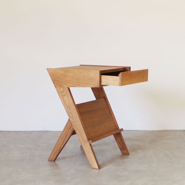 BI OAK DRAWER TABLE【LIFE FARNITURE】 BI OAK DRAWER TABLE