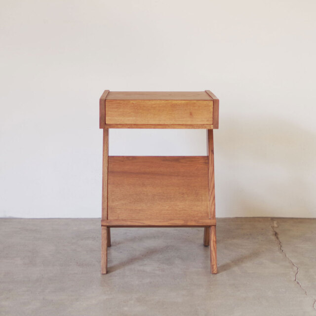 BI OAK DRAWER TABLE