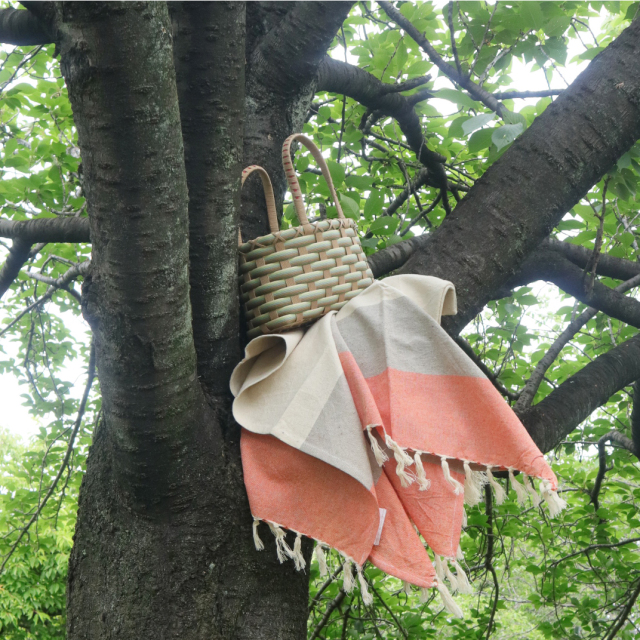 松野屋】クラフトテープバスケット 小