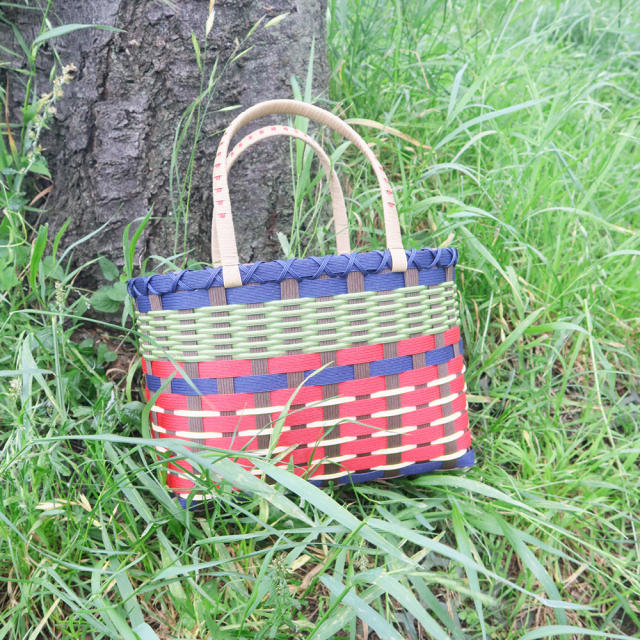 松野屋】クラフトテープバスケット 大