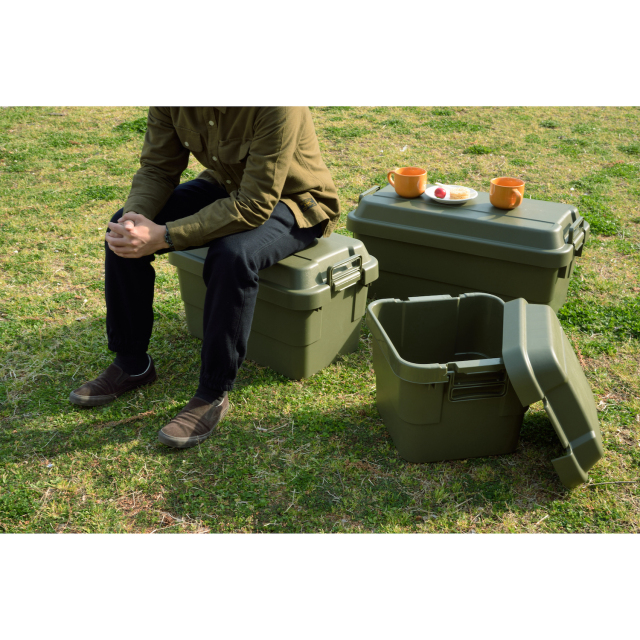 カーキ　トランクカーゴ　30L 2個セット 楽天市場】【2個セット】 トランクカーゴ 30L キャンプ 防災グッズ収納