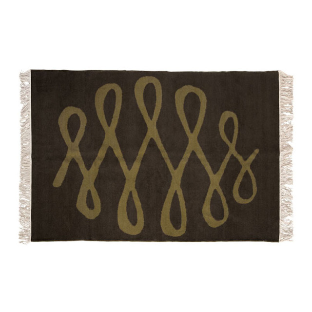 FORK ART RUG ブラック　140×200