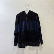 Champion ベロアボーダー  フーディ