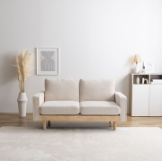 幅150cm】Monica 2人掛けサイドテーブル付きソファ