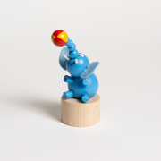 DETOA Wooden Push Up Toy  Blue Elephant.