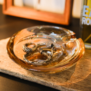 GLASS ASHTRAY Small/Amber