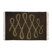 FORK ART RUG ブラック　140×200