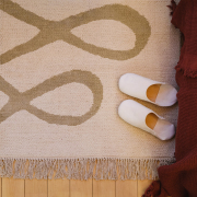 FORK ART RUG ホワイト　140×200