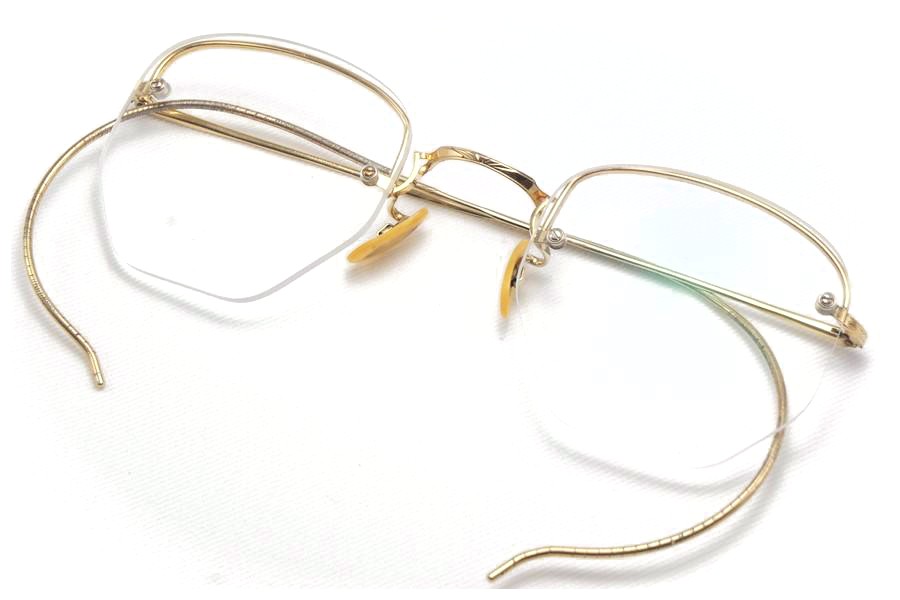 アメリカンオプティカル ヴィンテージ メガネ サングラス 眼鏡 ハーフリム AMERICAN OPTICAL 1930’s~40's(AO-077)