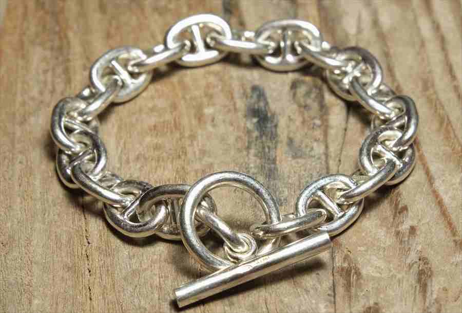 ヴィンテージ シルバー (B065) ビンテージ アクセ エルメス ブレスレット レア Vintage Silver 925 Toggle Bracelet