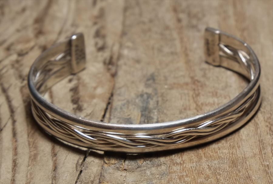 ヴィンテージ メキシカン シルバー (B066) ビンテージ アクセ バングル ブレスレット レア Vintage Mexican Silver 925 Bangle Bracelet