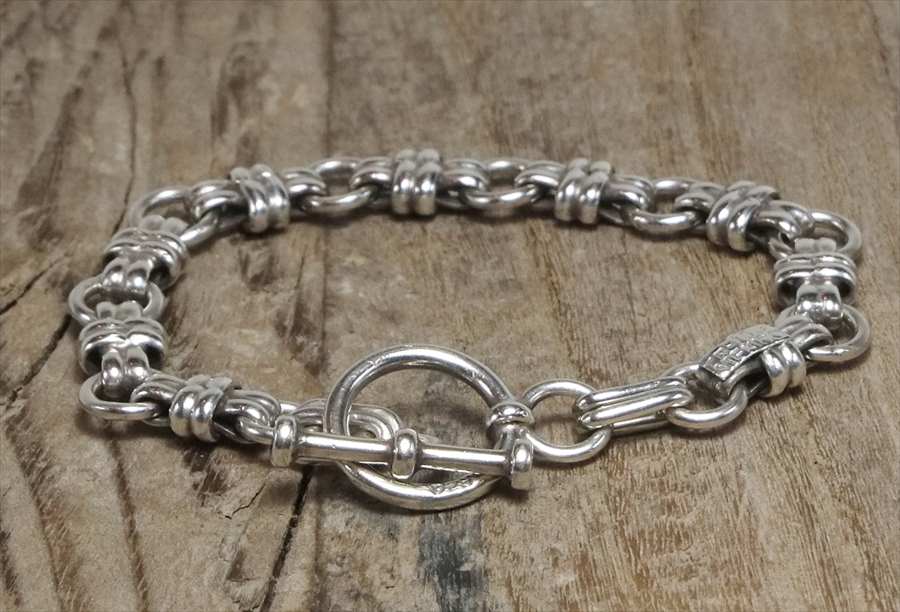 ヴィンテージ メキシカン シルバー (B077) ビンテージ アクセ トグル ブレスレット レア Vintage Mexican Silver 925 Toggle Bracelet