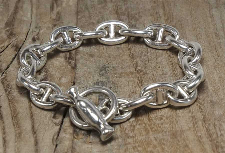 ヴィンテージ シルバー (B082) ビンテージ アクセ エルメス ブレスレット レア Vintage Silver 925 Toggle Bracelet