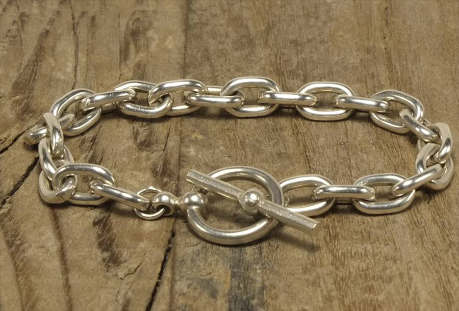 ヴィンテージ シルバー (B094) ビンテージ アクセ トグルブレスレット  Vintage Silver 925 Toggle Bracelet