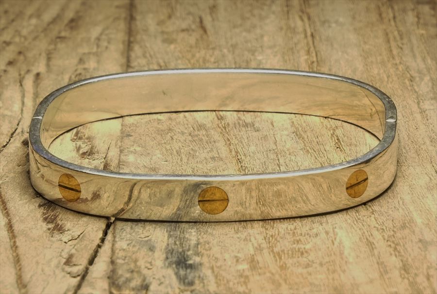 ヴィンテージ メキシカン シルバー (B103) ビンテージ アクセ バングル ブレスレット レア Vintage Mexican Silver 925 Bangle Bracelet