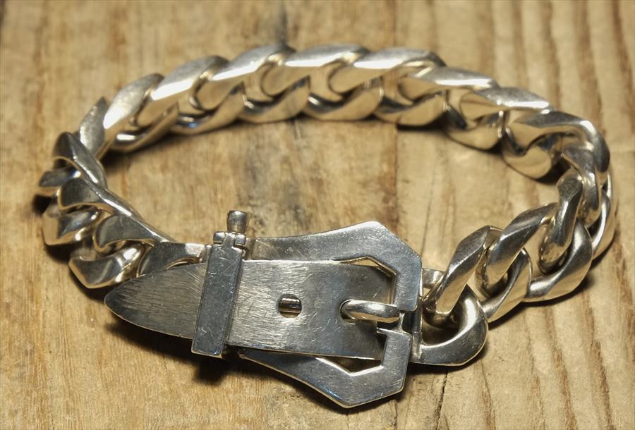 ヴィンテージ シルバー アクセサリー ブレスレット Vintage Silver 925 ベルト (B109)