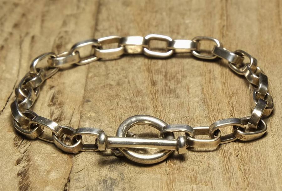 ヴィンテージ シルバー アクセサリー ブレスレット Vintage Silver 925 Toggle Bracelet (B112)