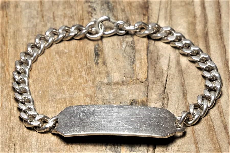 IDブレスレット ヴィンテージ シルバー 925 ジュエリー ELCO (B121)