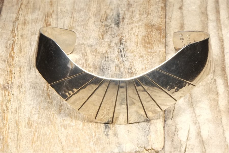 バングル ブレスレット メキシカン ジュエリー ヴィンテージ シルバー 925 (B129)