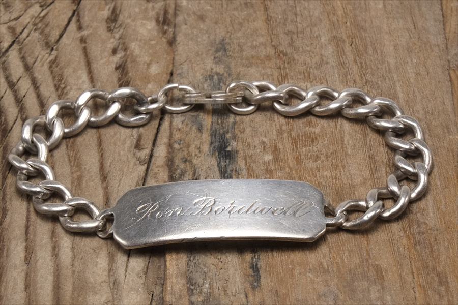 IDブレスレット ヴィンテージ シルバー 925 ジュエリー (B134)