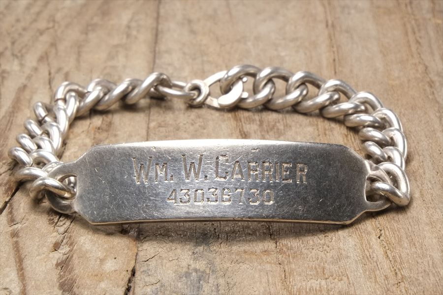 IDブレスレット ヴィンテージ シルバー 925 ジュエリー (B144)