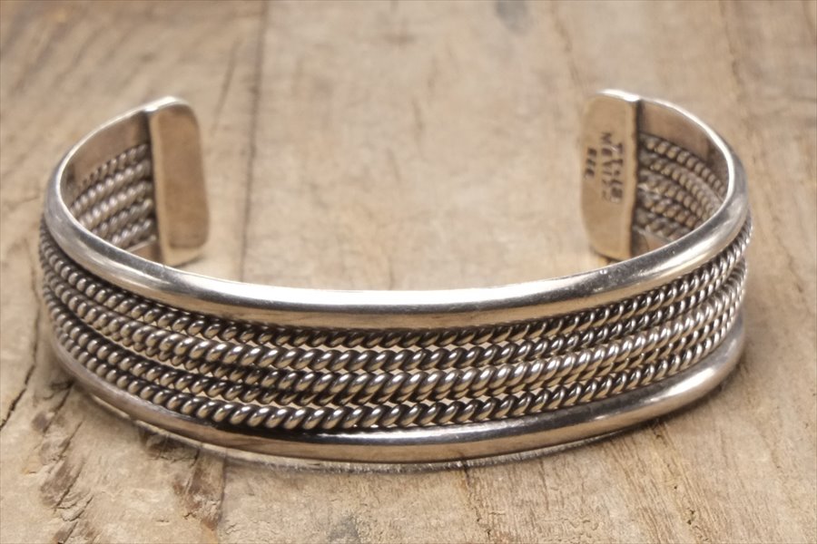 バングル ブレスレット メキシカン ジュエリー ヴィンテージ シルバー 925 (B145)