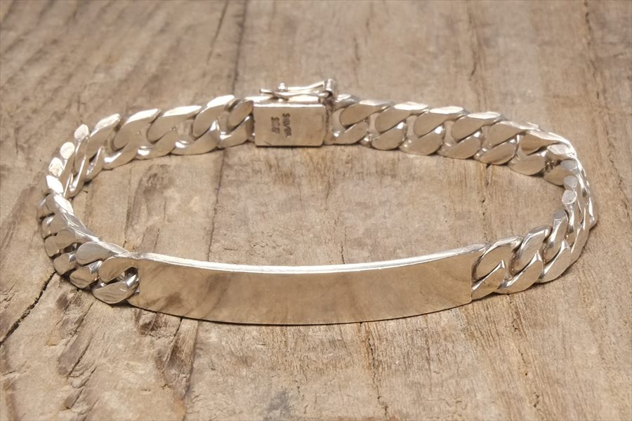 IDブレスレット ヴィンテージ シルバー 925 ジュエリー (B146)