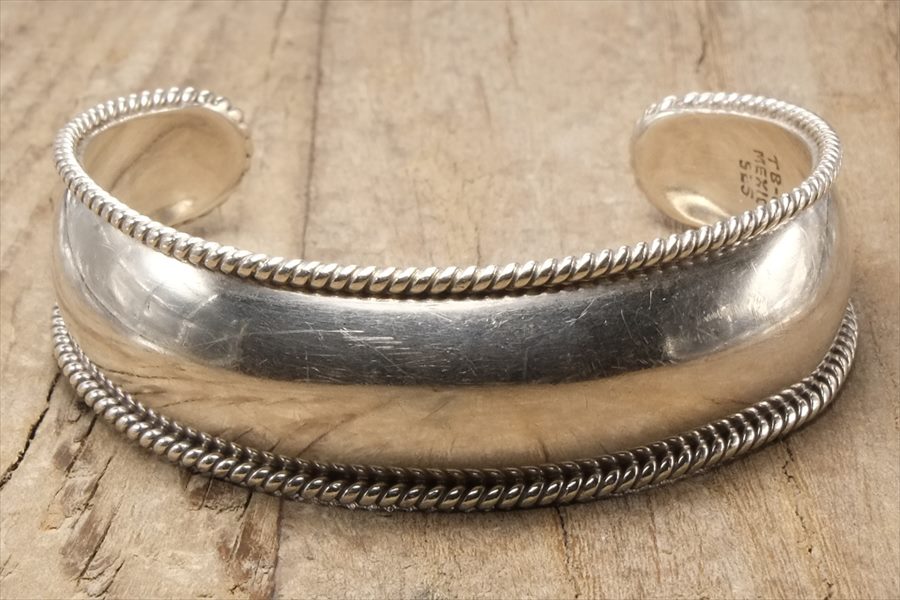 バングル ブレスレット メキシカン ジュエリー ヴィンテージ シルバー 925 (B152)
