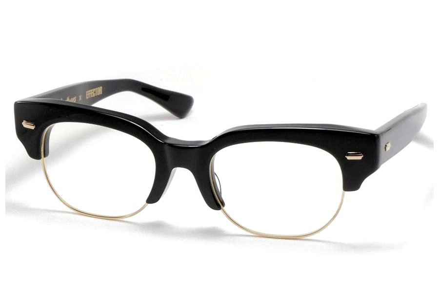 EFFECTOR エフェクター 眼鏡 メガネ Lewis Leather ルイスレザー コラボ バッドギャンズ BUDGANZ BKG ブラック ゴールド