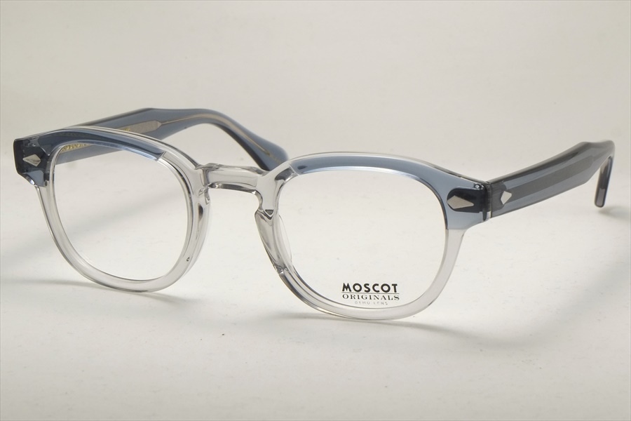モスコット レムトッシュ メガネ MOSCOT LEMTOSH LIGHT BLUE/GREY レムトッシュ 46サイズ（クリア系）
