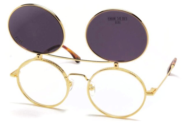 9five ナインファイブ メガネ サングラス 50-50 Flip-Up フィフティーフィフティー フリップアップ Tortoise トートッシュ 24K GOLD Sunglasses