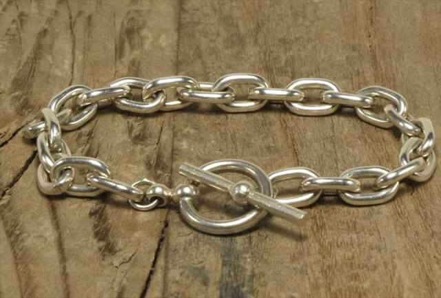 ヴィンテージ シルバー (B094) ビンテージ アクセ トグルブレスレット  Vintage Silver 925 Toggle Bracelet