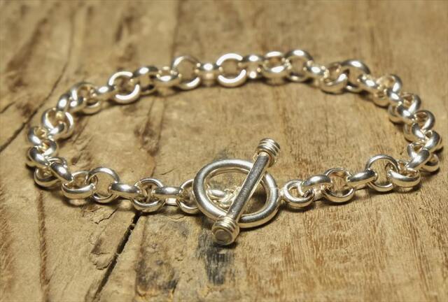 メキシカンジュエリー シルバーチェーンブレスレット 136g  